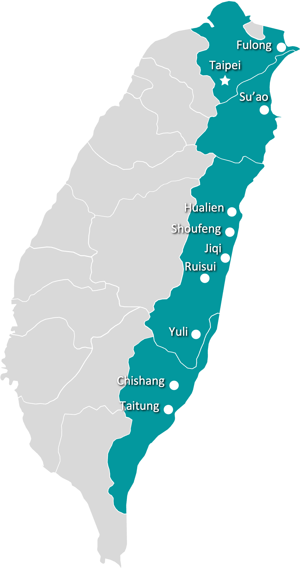 east coast cruises cycling journey map taiwan